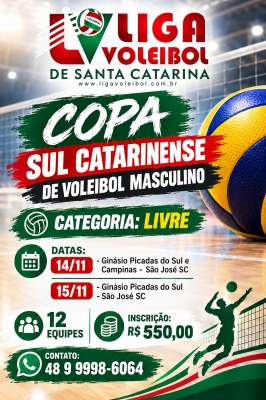 Copa Sul Catarinense de Voleibol Masculino ser� em S�o Jos�